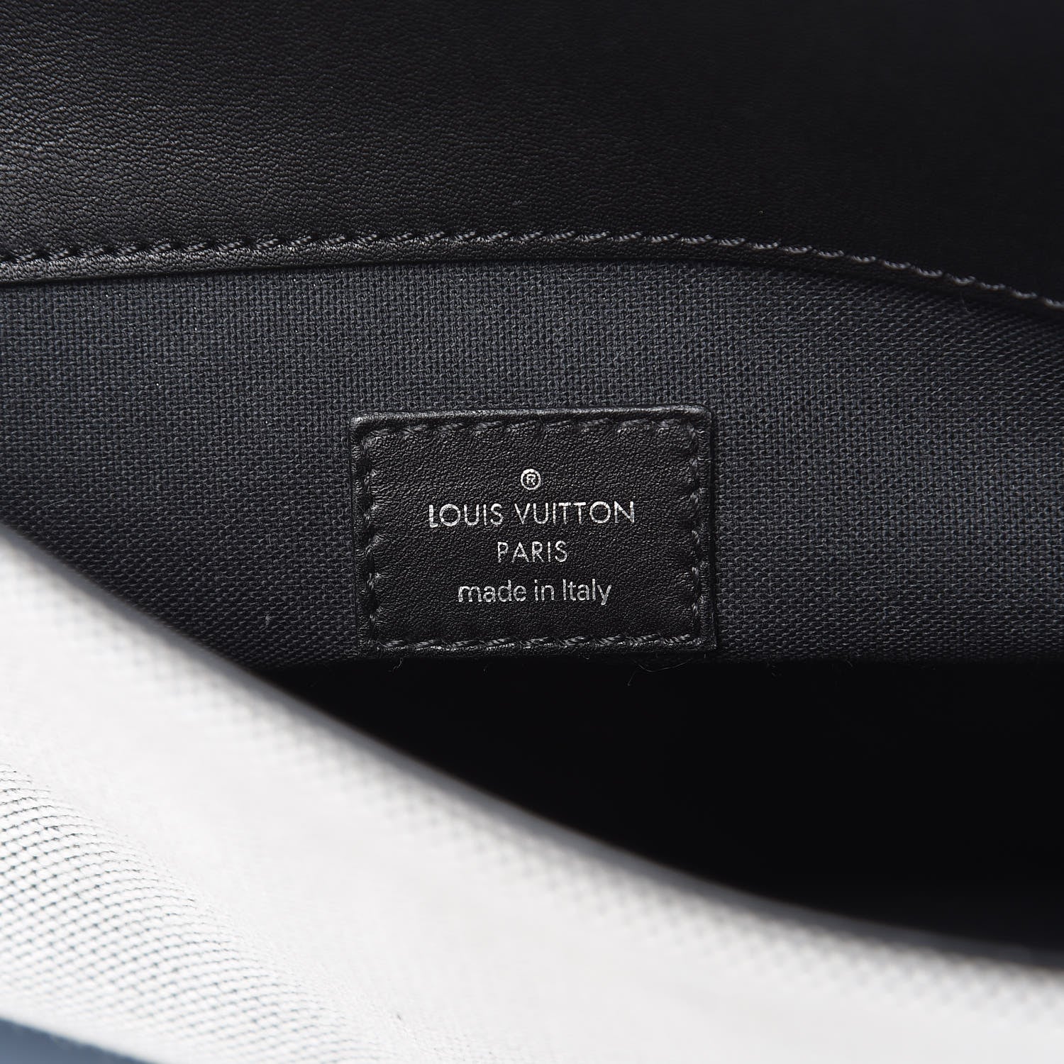 Louis Vuitton Calfskin Canvas V Hobo PM Bleuet Black 6 of 13
