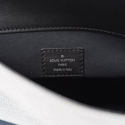 Louis Vuitton Calfskin Canvas V Hobo PM Bleuet Black 6 of 13