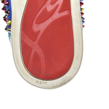 Christian Louboutin Suede Nappa Louis Pik Pik Orlato Flat Spikes Sneakers 37.5 Multicolor 8 of 8