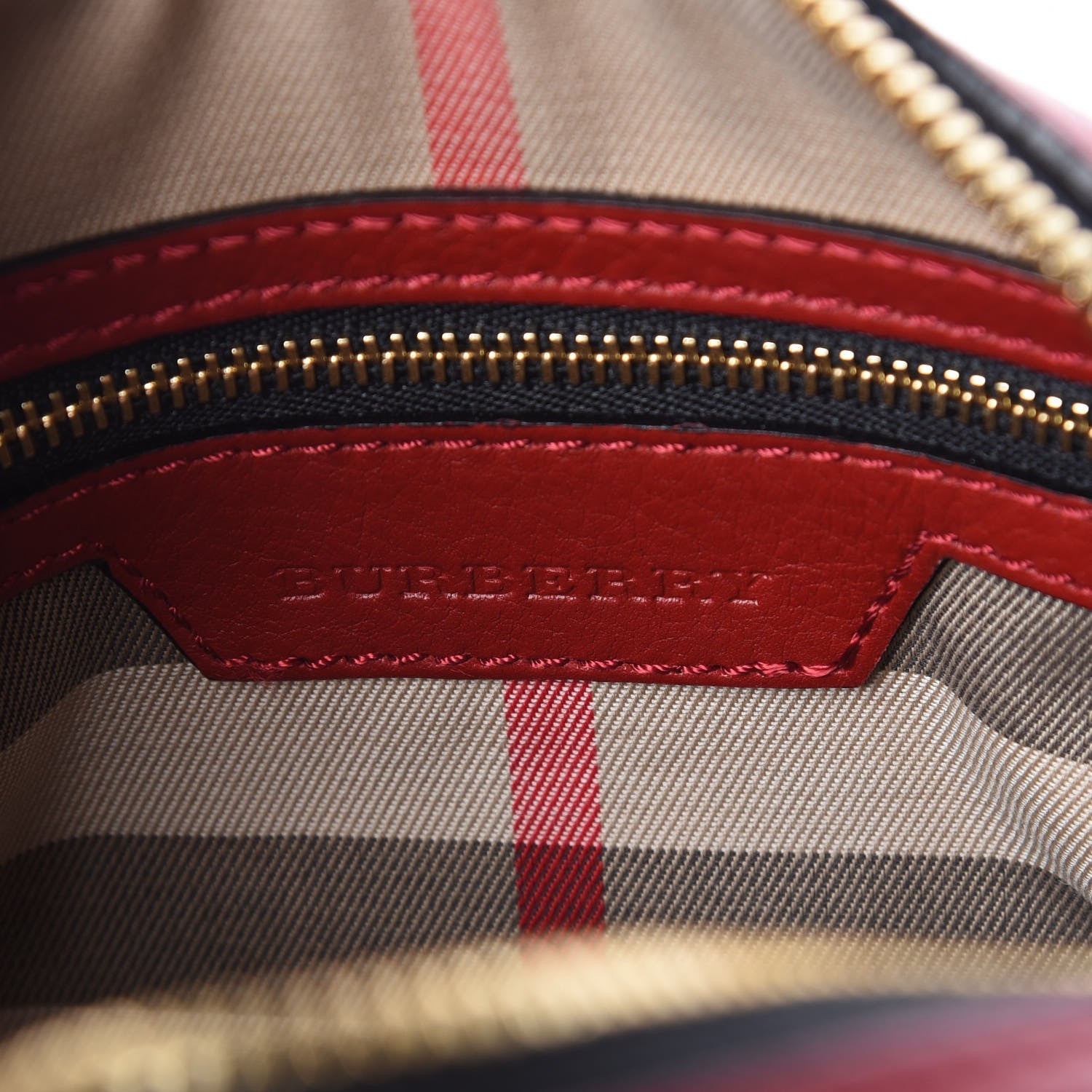 Burberry Soft Calfskin Small Alchester Bowling Bag Red 8 of 13