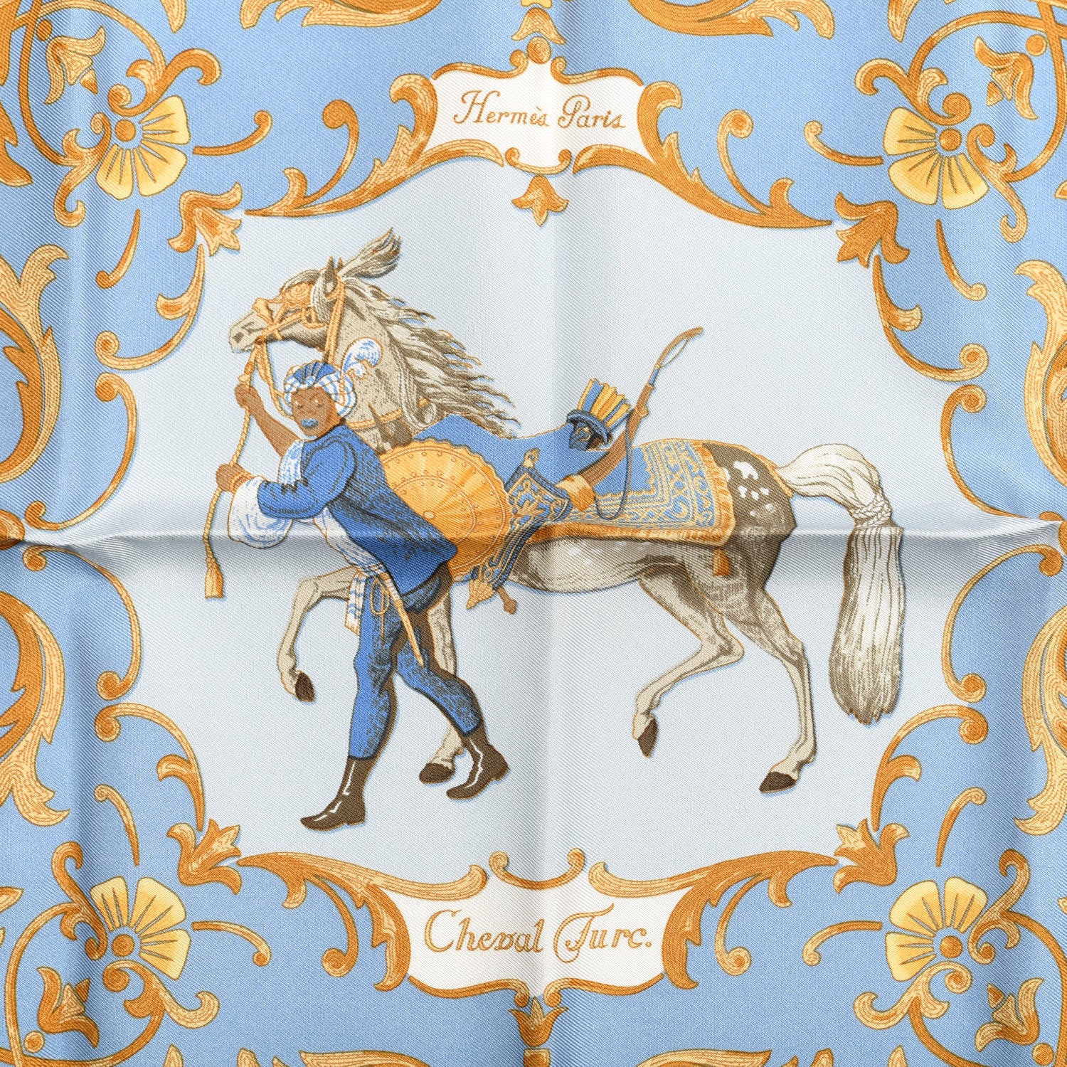 Hermes Silk Cheval Turc Pocket Square 2 of 4