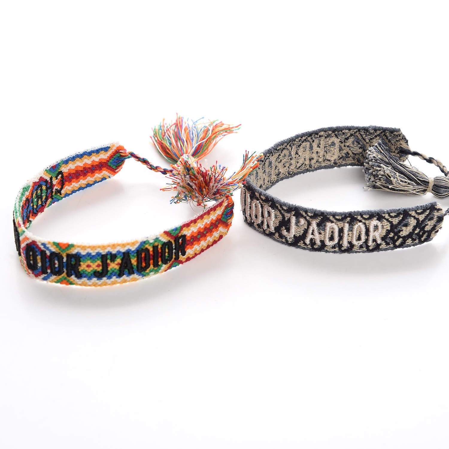 Christian Dior Woven Cotton J'Adior Friendship Bracelet Set 7 of 9