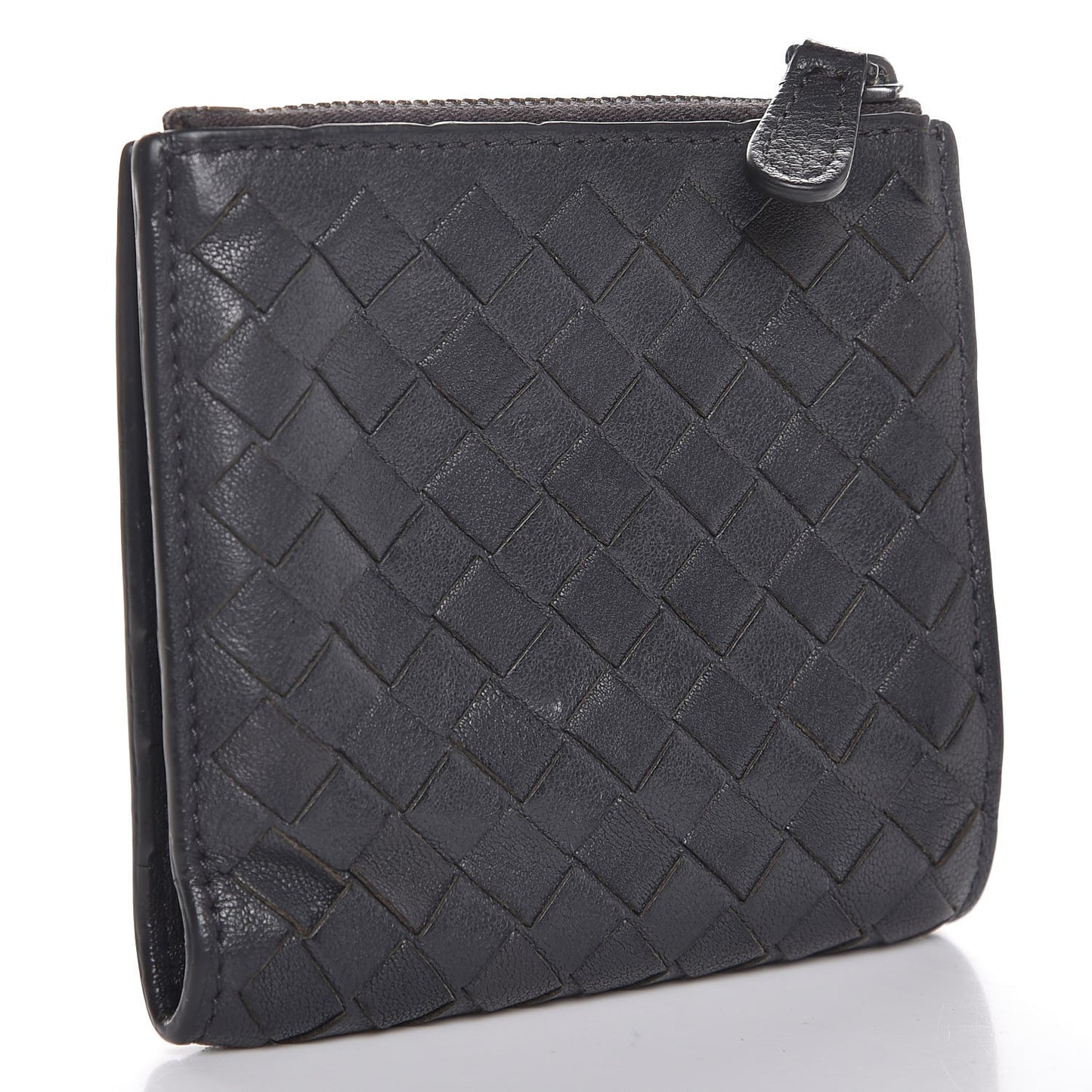 Nappa Intrecciato Bi-Fold Wallet Grey