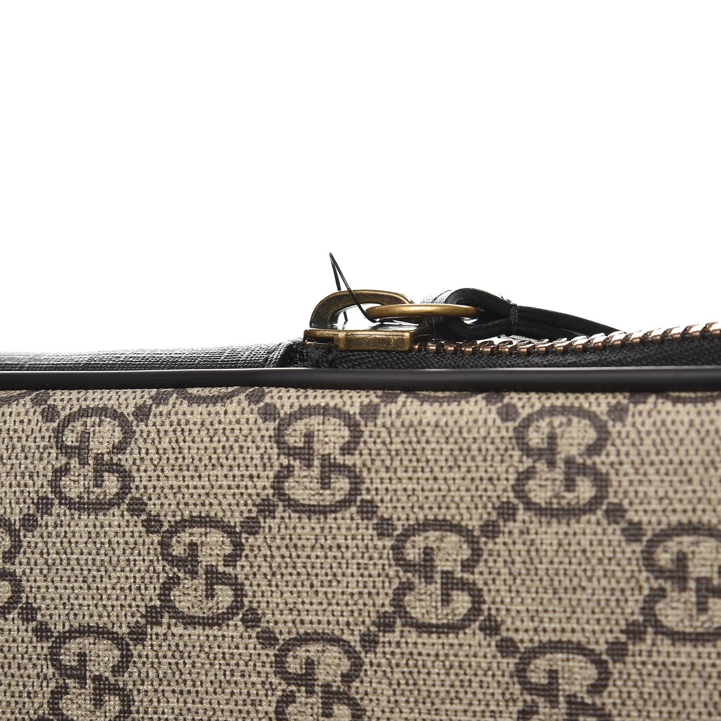 GG Supreme Monogram Angry Cat Print Laptop Case Beige Ebony