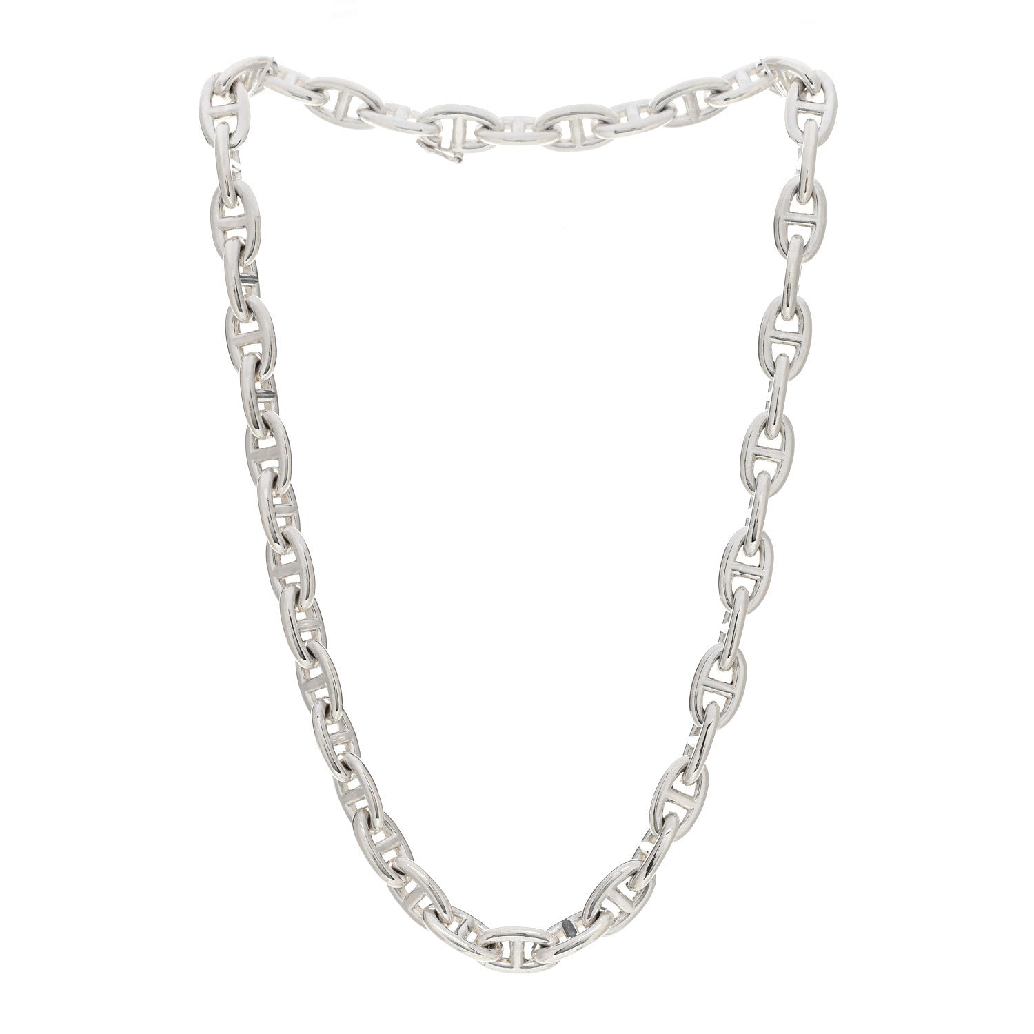 Hermes Sterling Silver Chaine D'Ancre Necklace PM 3 of 4