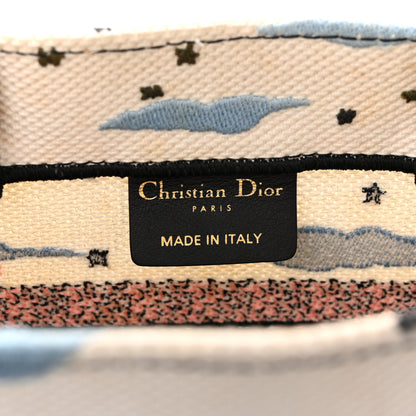 Christian Dior Canvas Embroidered Ciel De Reve Small Book Tote Latte Multicolor 6 of 14