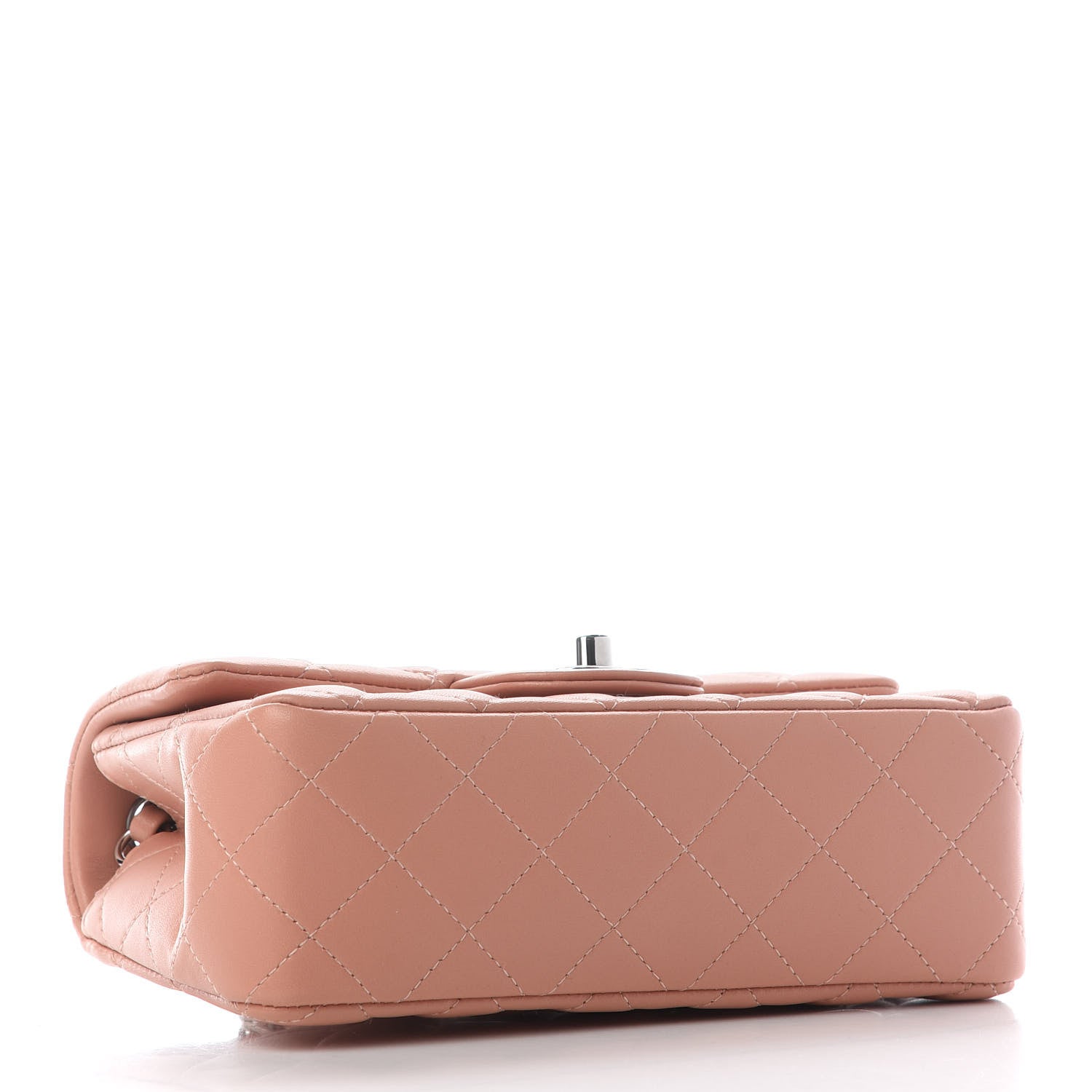 Chanel Lambskin Quilted Mini Rectangular Flap Dark Pink 3 of 8