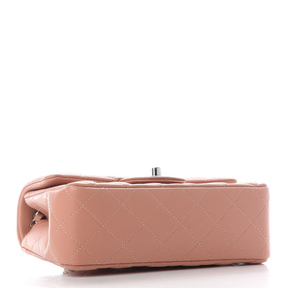 Chanel Lambskin Quilted Mini Rectangular Flap Dark Pink 3 of 8