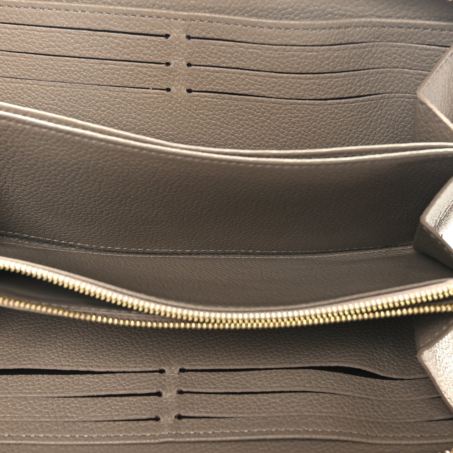 Empreinte Monogram Giant Zippy Wallet Tourterelle Creme