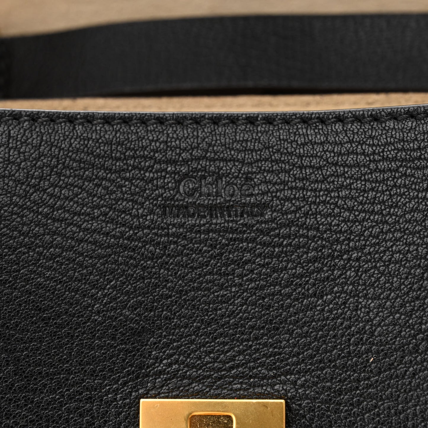 Grained Lambskin Mini Drew Shoulder Bag Black