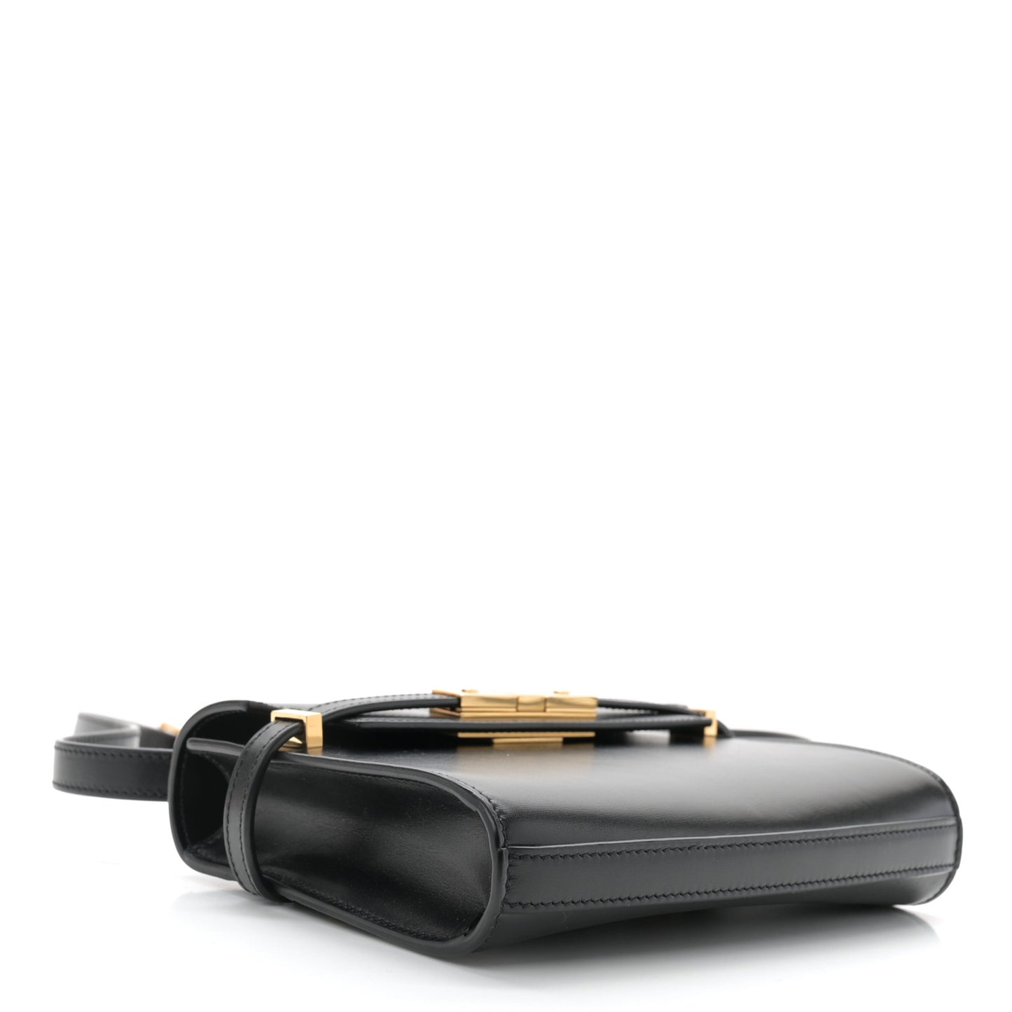 Smooth Calfskin Mini Manhattan Shoulder Bag Black