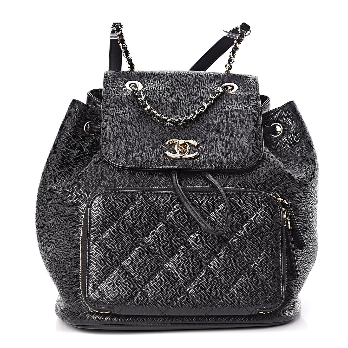 Caviar Quilted Business Affinity Backpack Black