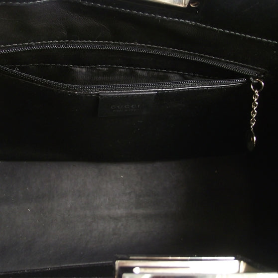 Gucci Leather Logo Shoulder Bag Black 9 of 9