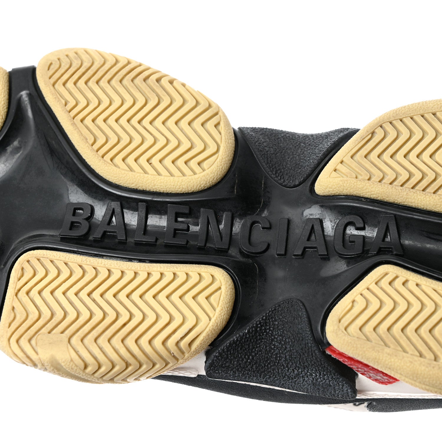 Balenciaga Fabric Mesh Womens Triple S Sneakers 36 Grey Red White 7 of 12