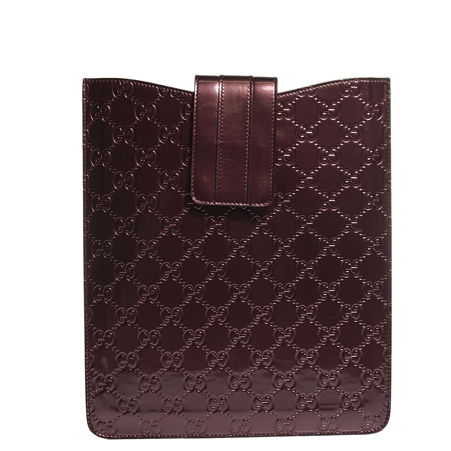 Gucci Shiny Guccissima iPad Case Burgundy 1 of 7