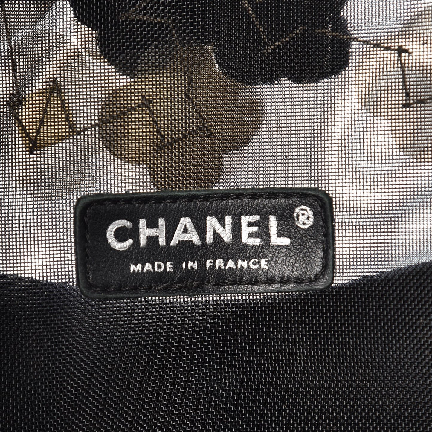 Nylon Camellia Medium Flap Black