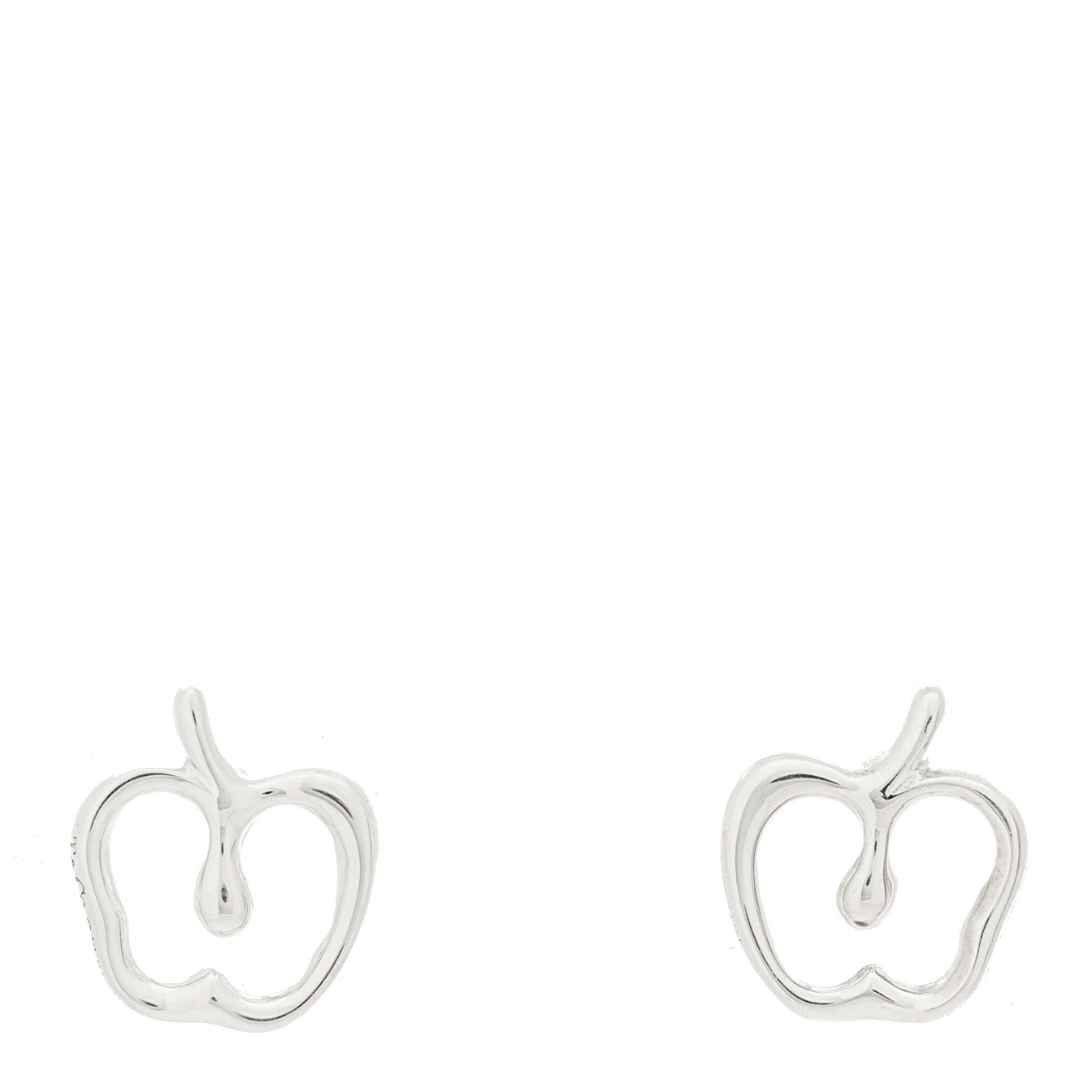 Sterling Silver Apple Earrings