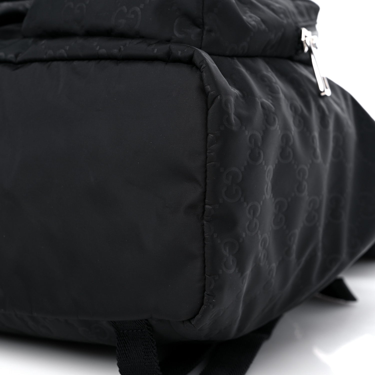 Gucci Nylon Monogram Medium Light Single Buckle Backpack Black 9 of 9