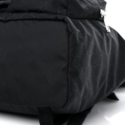 Gucci Nylon Monogram Medium Light Single Buckle Backpack Black 9 of 9