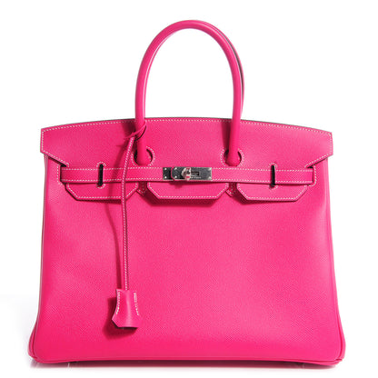 Hermes Epsom Candy Birkin 35 Rose Tyrien and Rubis 1 of 15