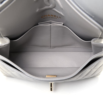 Chanel Caviar Quilted Small Double Flap Grey 4 of 4