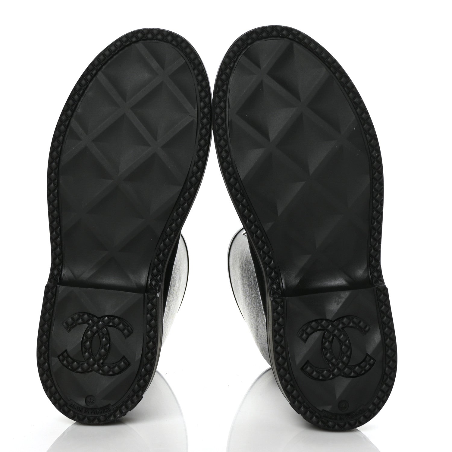 Chanel Caoutchouk CC High Boots 42 Black 6 of 8