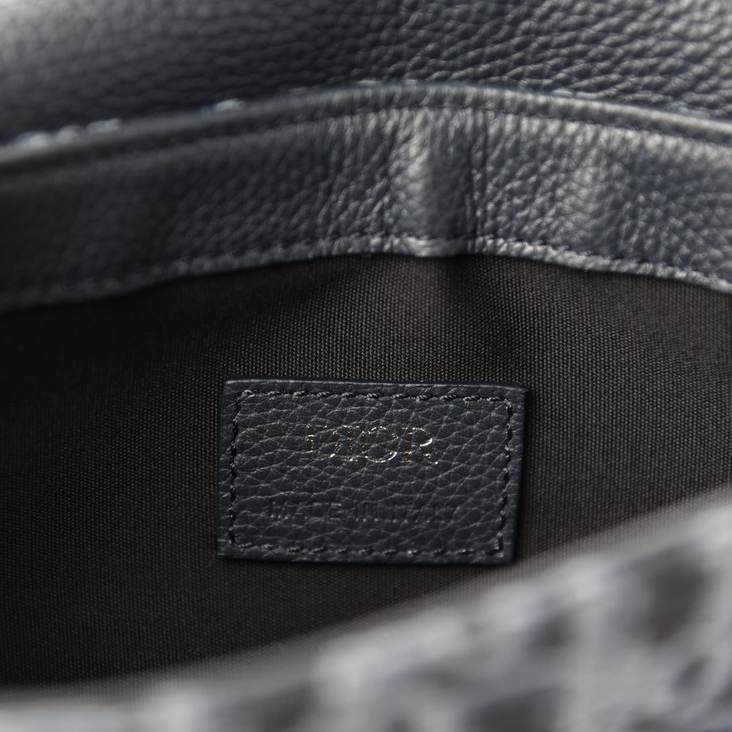 Christian Dior Oblique Saddle Messenger Pouch Blue Black 8 of 11