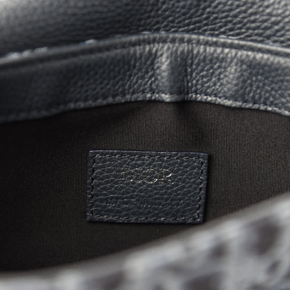 Christian Dior Oblique Saddle Messenger Pouch Blue Black 8 of 11