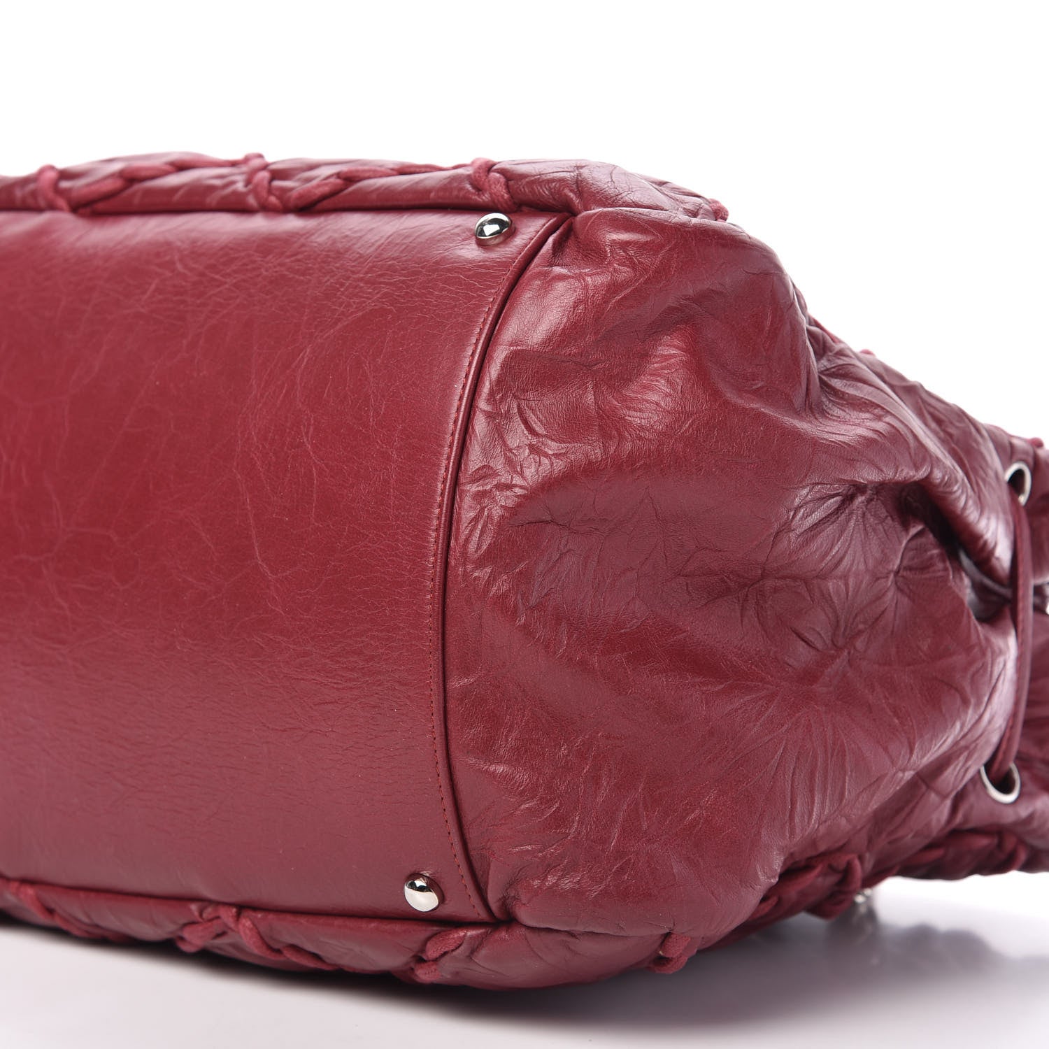 Chanel Calfskin Ultra Stitch Tote Dark Red 10 of 10