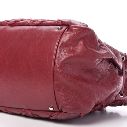 Chanel Calfskin Ultra Stitch Tote Dark Red 10 of 10