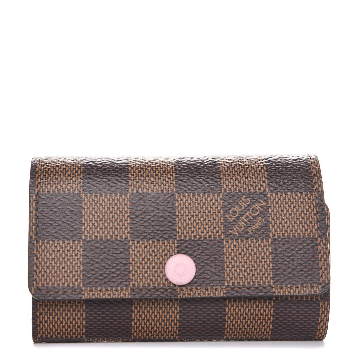 Damier Ebene Multicles 6 Key Holder Rose Ballerine