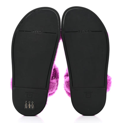 Fendi Shearling FF Fendi Feel Sandals 39 Bouganville 5 of 8