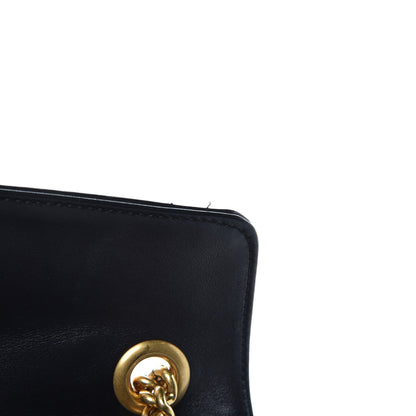 Gucci Calfskin Matelasse Studded Small Pearly GG Marmont Shoulder Bag Black 10 of 11