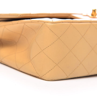 Chanel Lambskin Quilted Medium Double Flap Beige 12 of 14