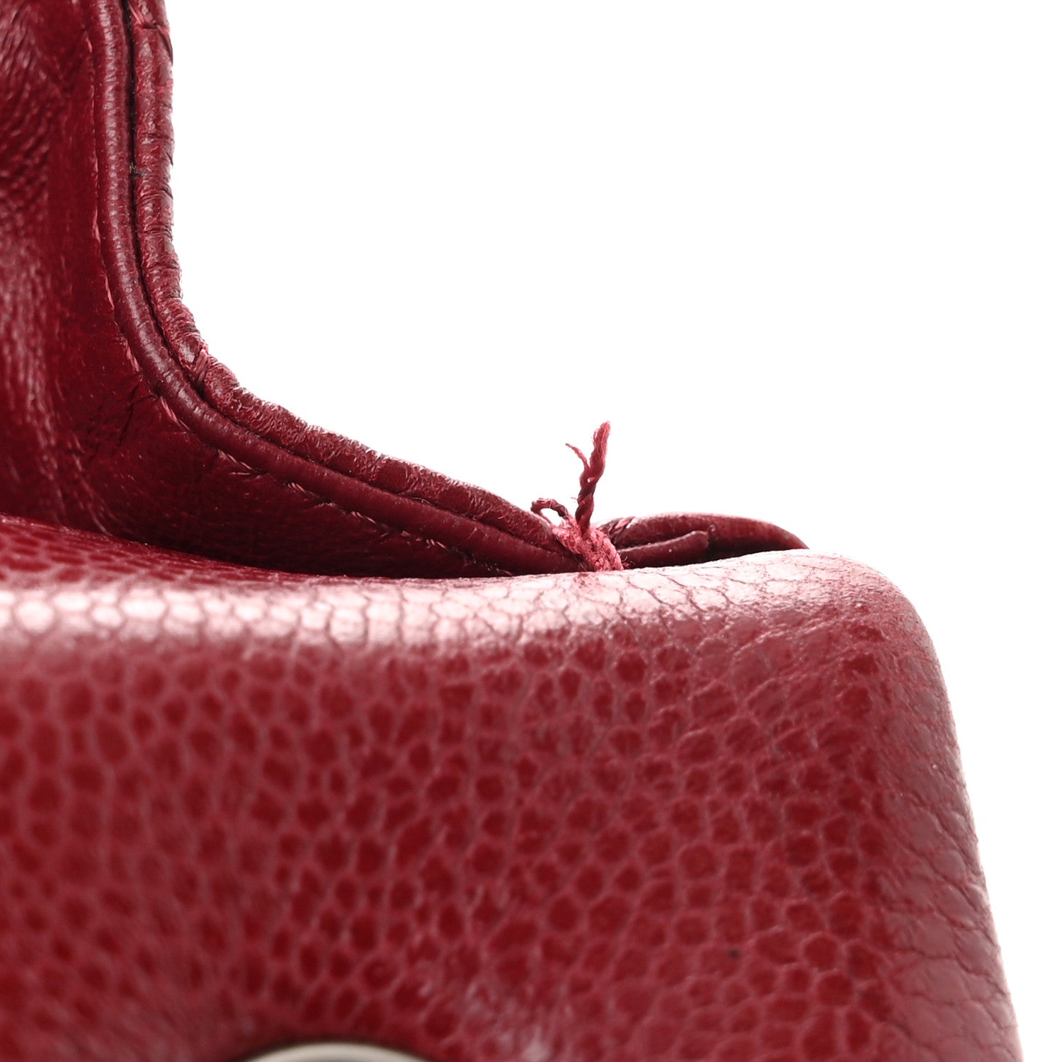 Chanel Caviar Quilted Jumbo Single Flap Dark Red 14 of 16