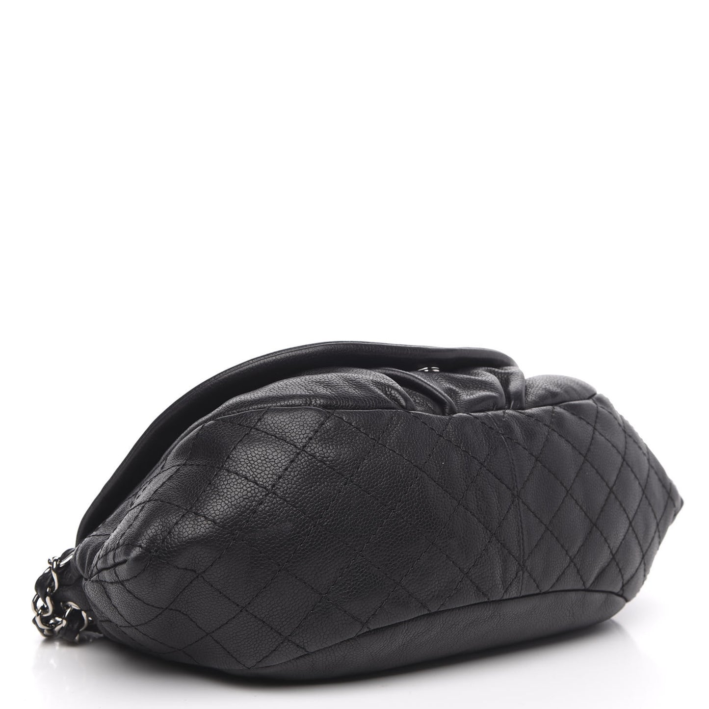 Caviar Half Moon Large Flap Black