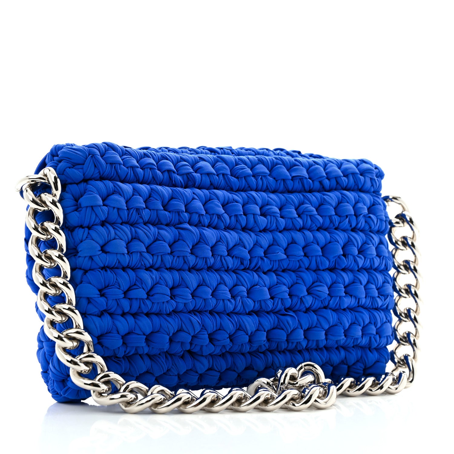 Chanel Crochet Fancy Single Flap Blue 3 of 10