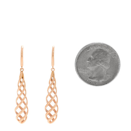 Tiffany 18K Rose Gold Paloma's Venezia Luce Drop Earrings 2 of 4