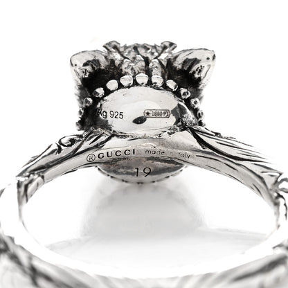 Gucci Sterling Silver Anger Forest Wolf Head Ring 59 8.75 4 of 4
