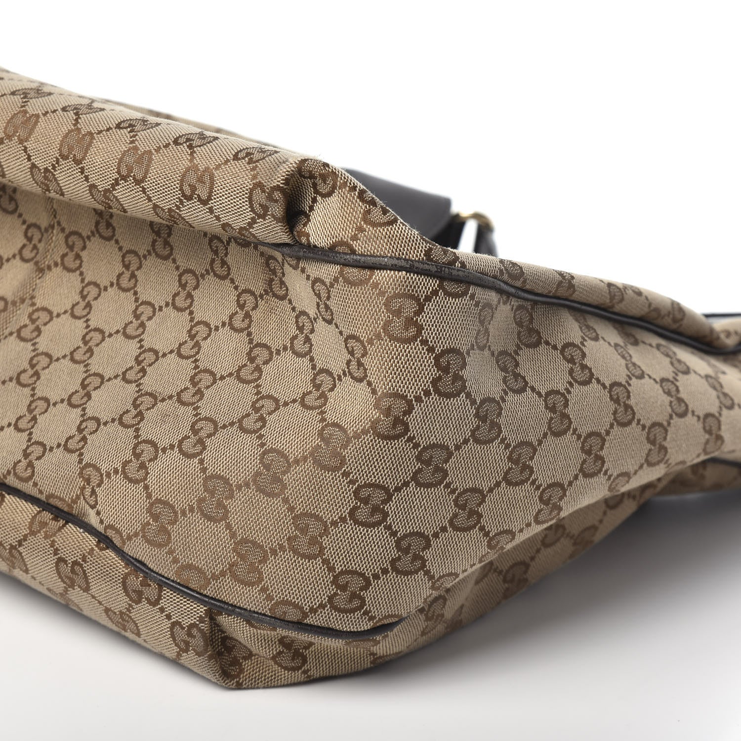 Gucci Monogram Margaux Calfskin Medium Emily Hobo Beige Ebony Cocoa 10 of 12