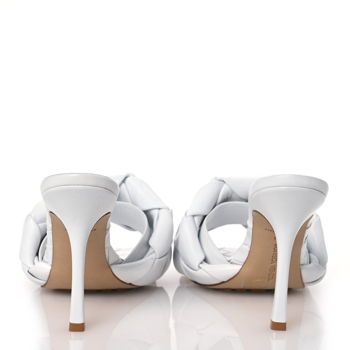 Nappa Maxi Intrecciato Lido Mule Sandals 40 Optic White