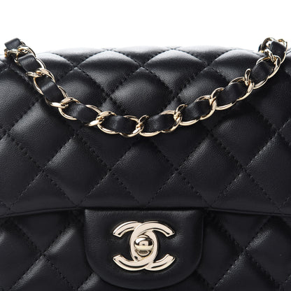 Chanel Lambskin Quilted Mini Square Flap Black 10 of 11