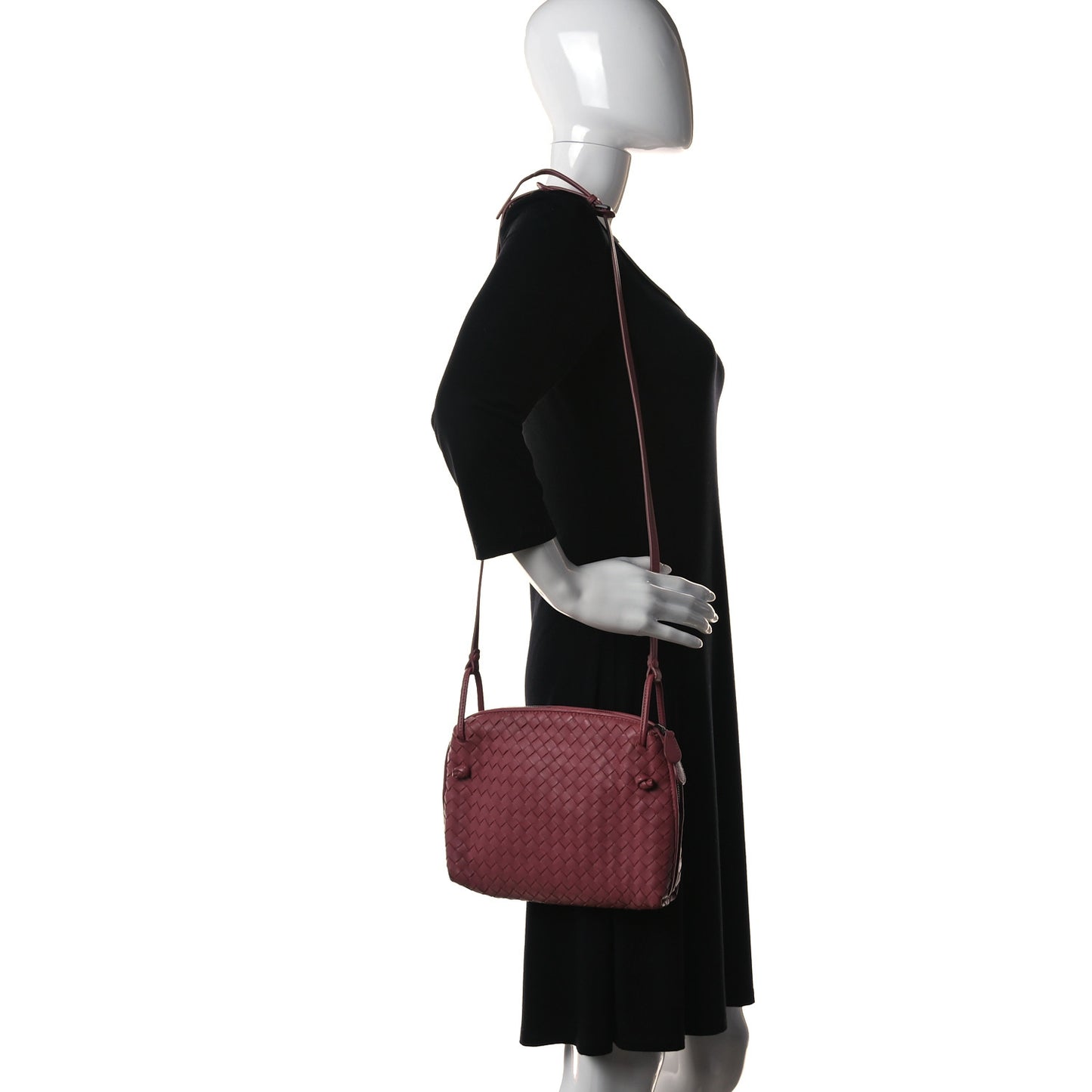Nappa Intrecciato Nodini Crossbody Messenger Rose Pink