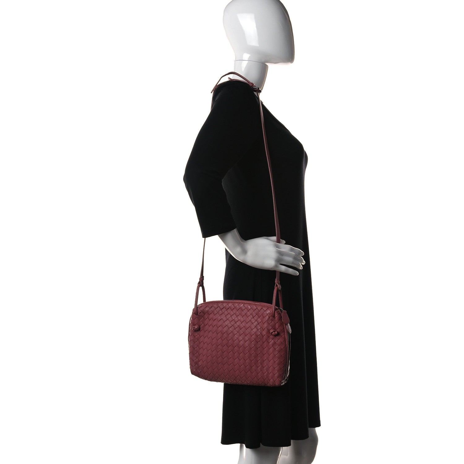 Bottega Veneta Nappa Intrecciato Nodini Crossbody Messenger Rose Pink 2 of 16