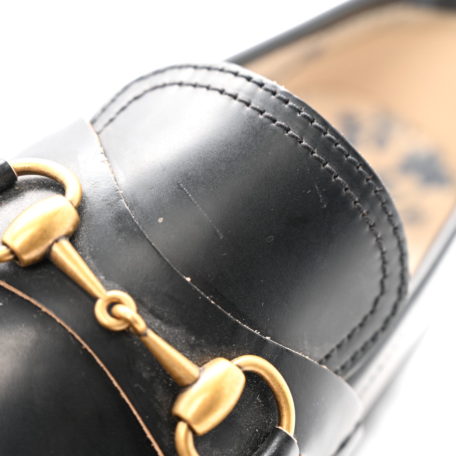 Gucci Cordovan Lux Womens Harald Horsebit 25mm Platform Loafers 40 Black 37.5 Black 12 of 13