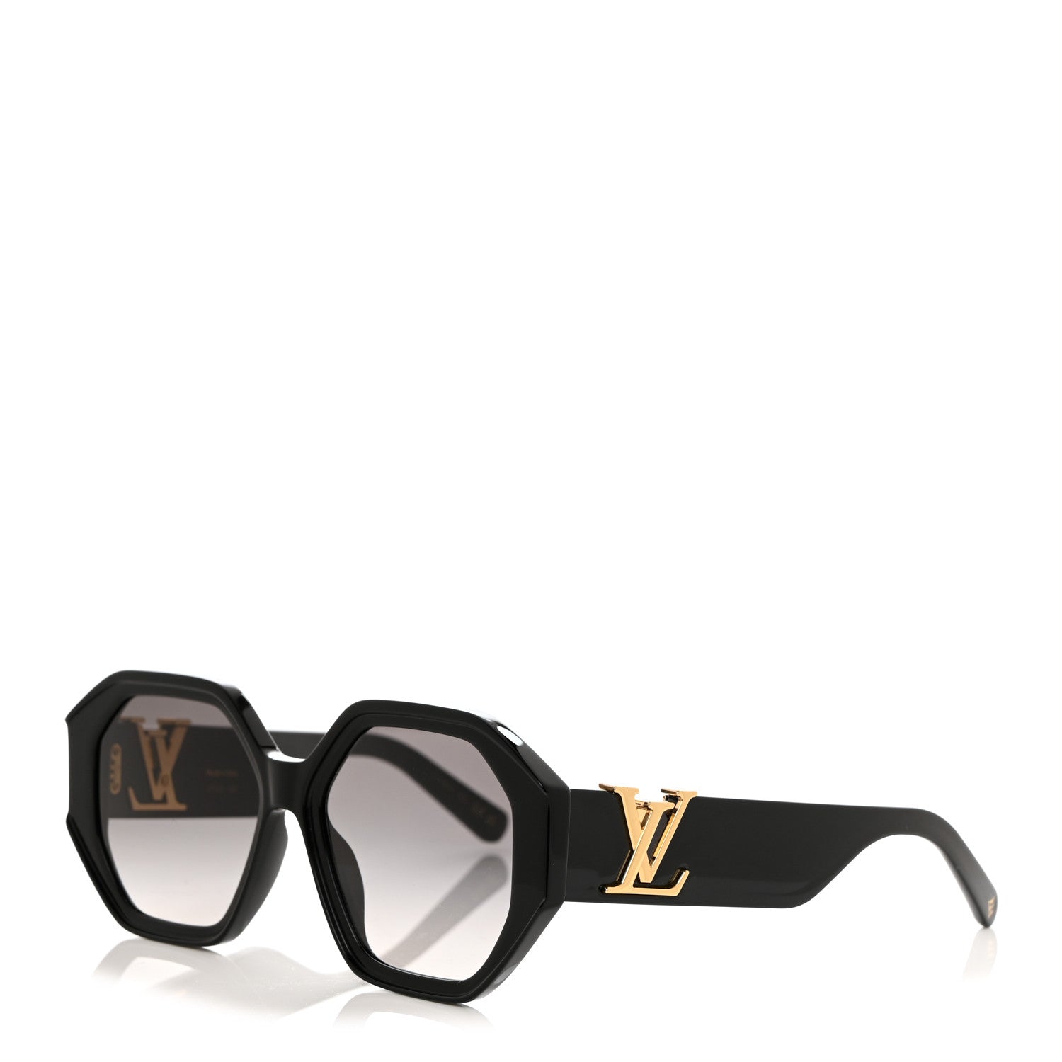 Louis Vuitton Acetate LV Icon Round Sunglasses Z1728W Black 1 of 7