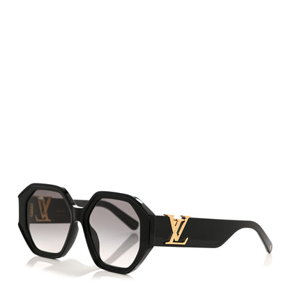 Louis Vuitton Acetate LV Icon Round Sunglasses Z1728W Black 1 of 7