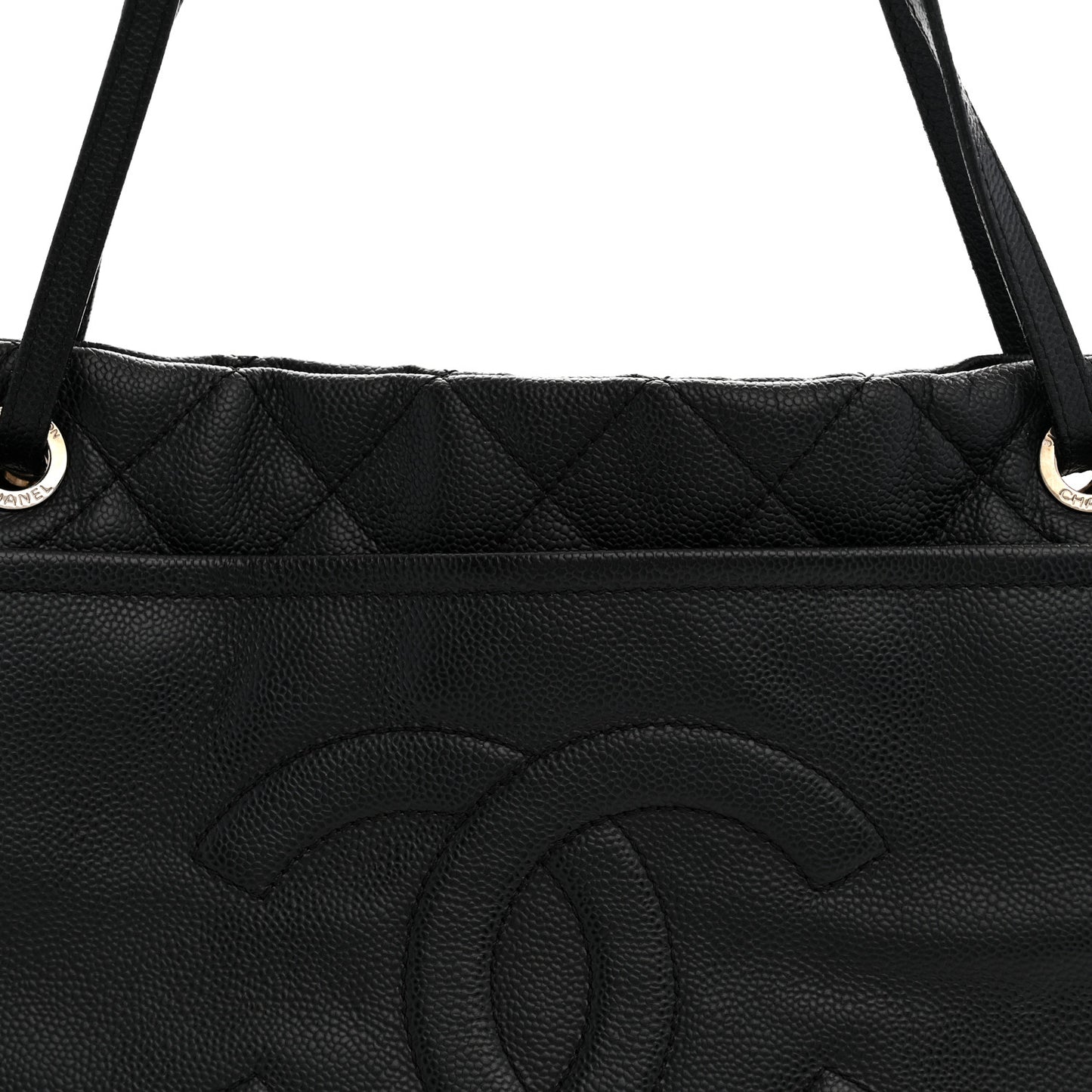 Caviar Quilted CC Timeless Soft Tote Black