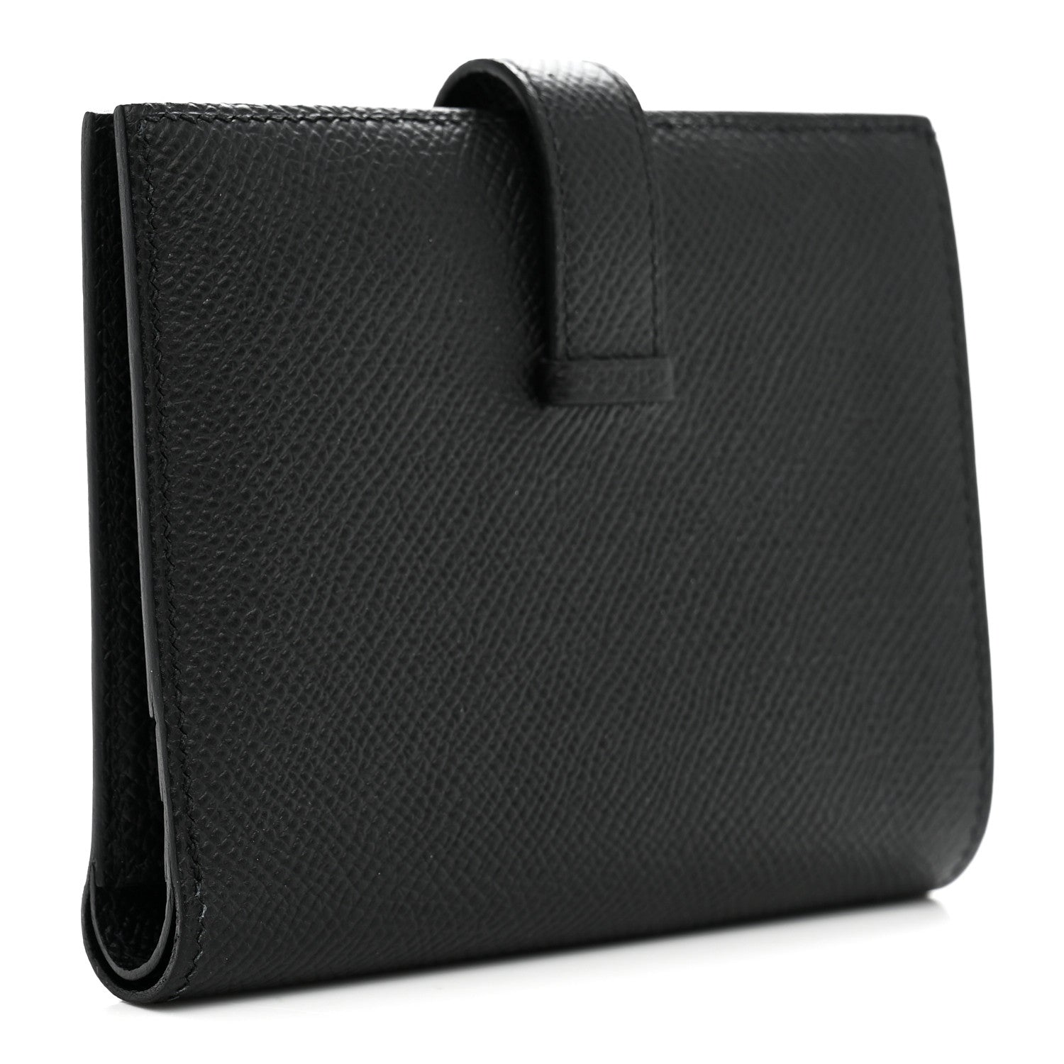 Hermes Epsom Bearn Compact Wallet Black 3 of 6