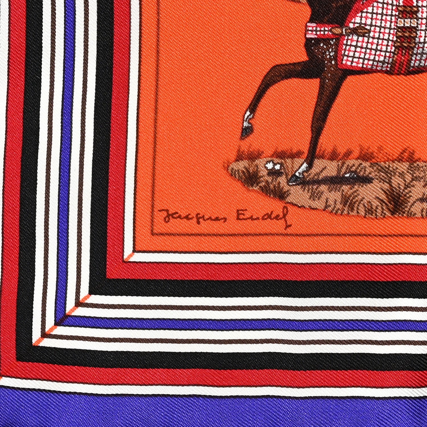 Hermes Silk Couvertures et Tenues de Jour Pocket Square Scarf 5 of 5